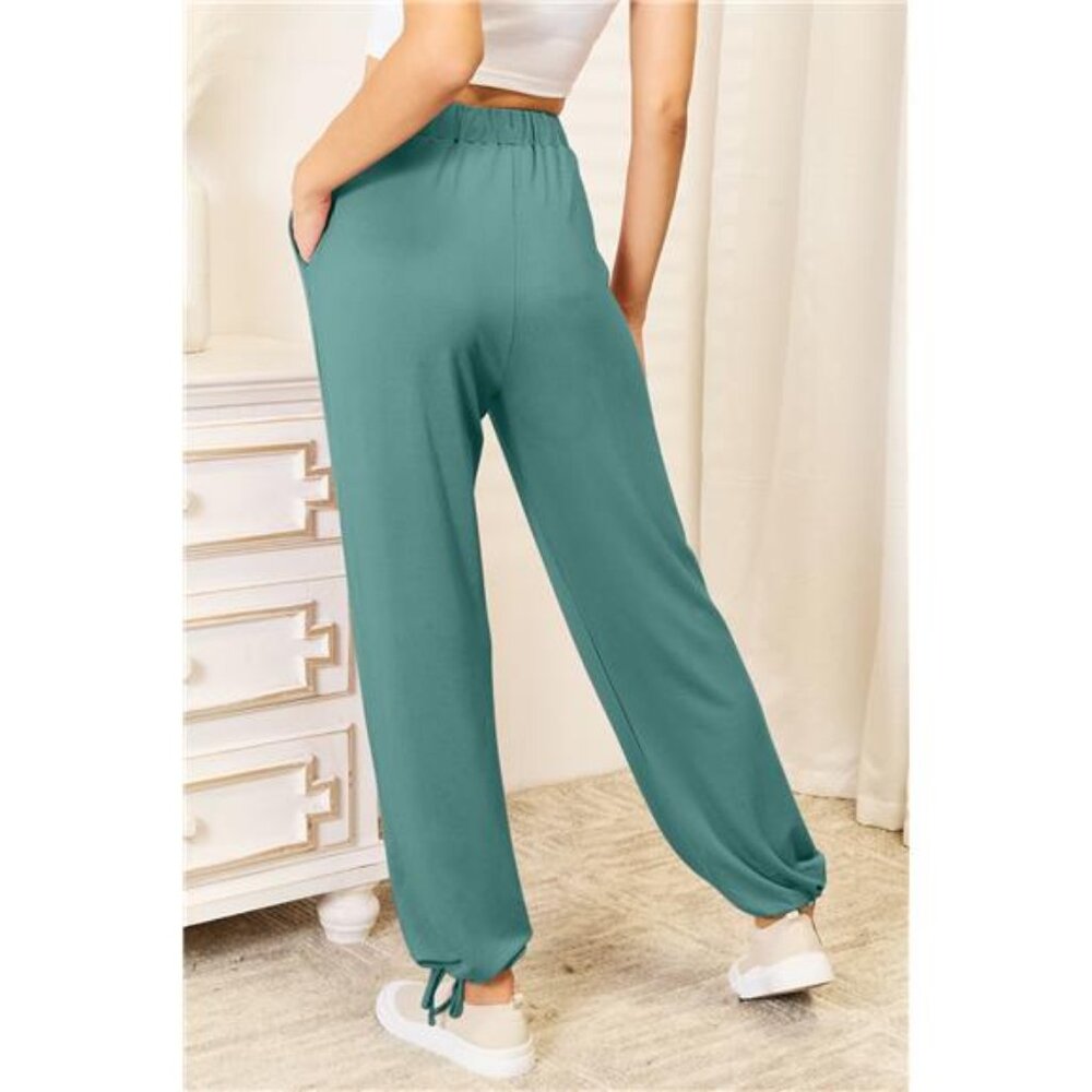 Basic Bae Full Size Soft Rayon Drawstring‎ Waist Pants with Pockets - nwt - Picture 2 of 12